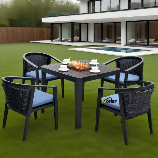 Un nouvel ensemble de table à manger en alliage en aluminium extérieur arrive à venir