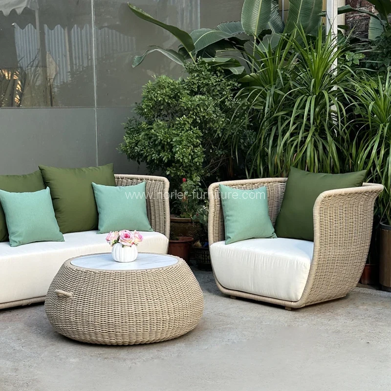 Meubles de patio extérieur, ensemble de jardin, canapé en corde : où le design moderne rencontre la durabilité par tous les temps