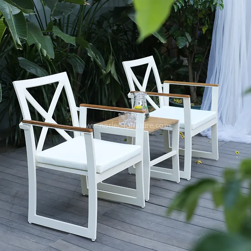 Ensemble de jardin de balcon en bois en plastique en aluminium Ensemble de jardin