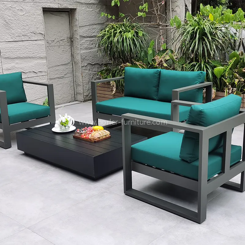 Black en aluminium vert imperméable en tissu de terrasse
