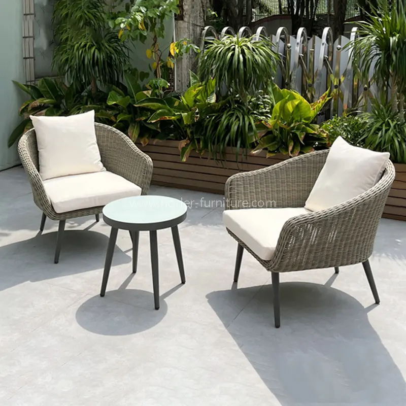 Loissines Outdoor Aluminium Cadre PE Rattan Balcony