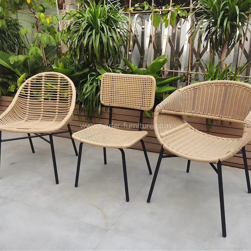 Cadre de luxe en aluminium extérieur au balcon rotin balcon