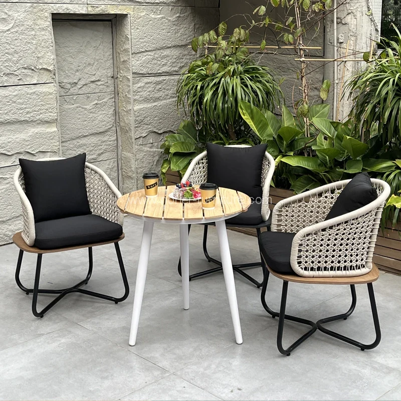 Cadre en aluminium en plein air pe rattan jardin