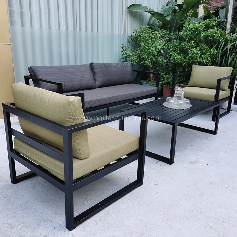 Cadre de poudre en aluminium extérieur canapé à coussin épais