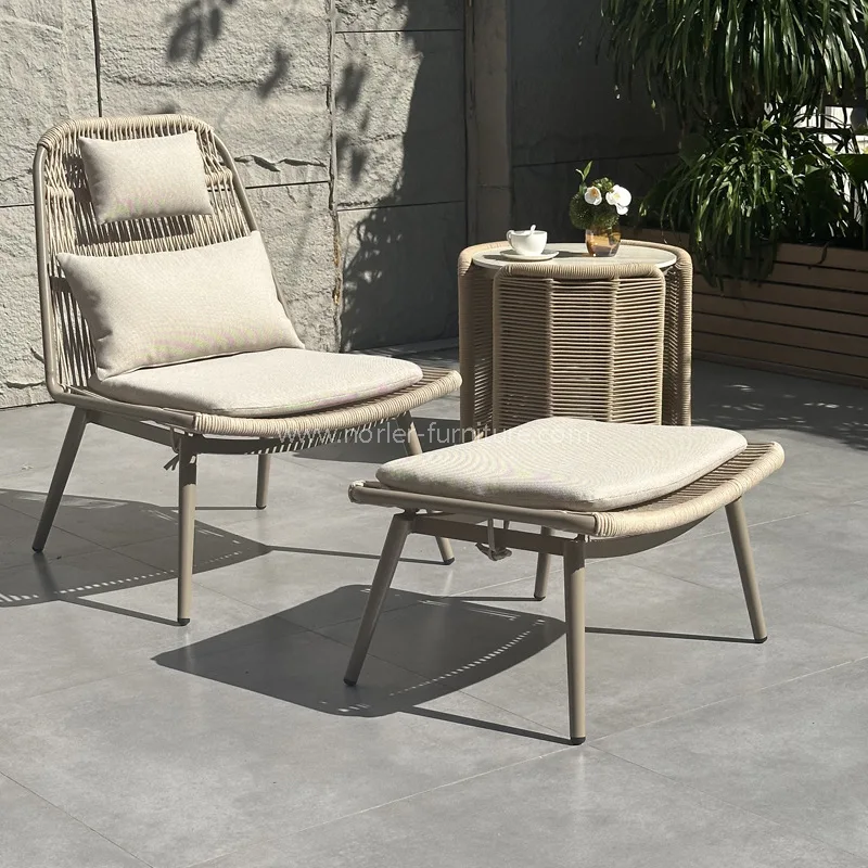 Tabouret de chaise de loisirs en aluminium extérieur.