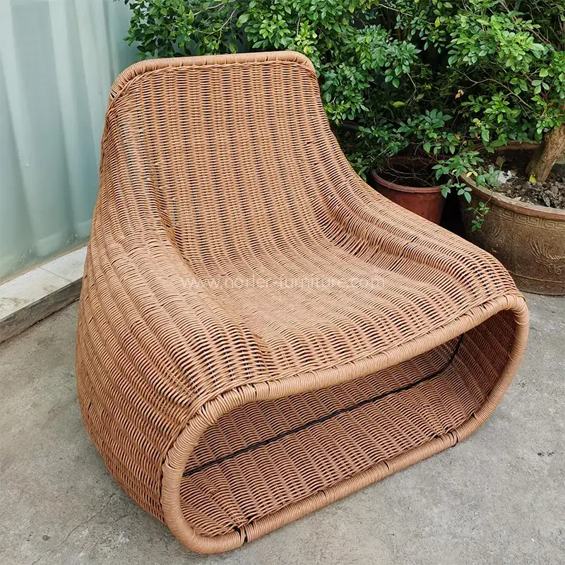 Chaise de loisirs de meubles en rotin