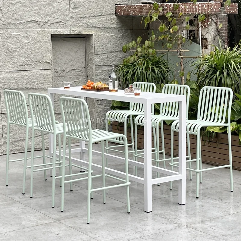 Balcon de jardin extérieur chaise de bar en aluminium