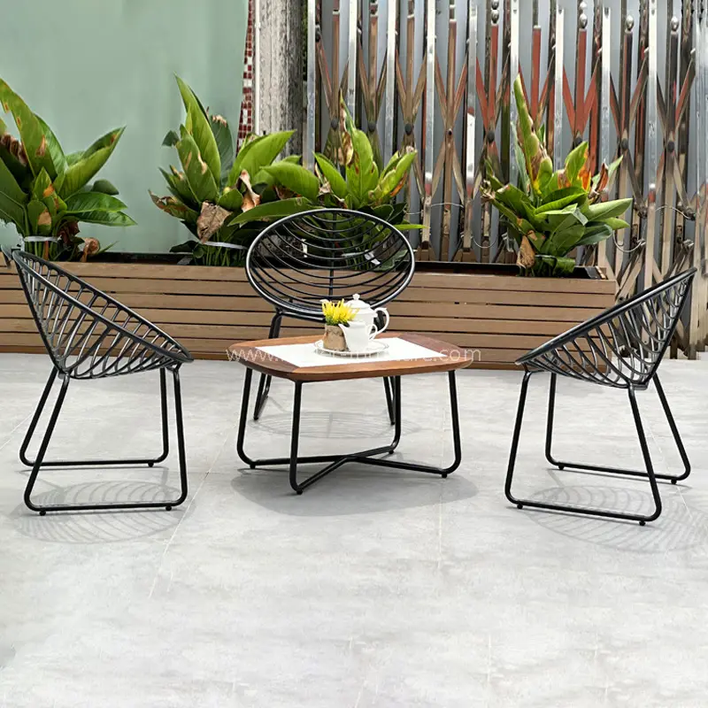 Balcon de café à cadre en aluminium résistant aux intempéries